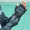 Rockbros 16220006003 L odinės motociklininko pirštinės – juodos