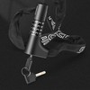 Rockbros 3230002001 bicycle lock with combination and key – juodos spalvos