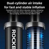 Rockbros 42430001001 foot pompa with display - juodos spalvos