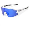 Rockbros Polarized dviratininko akiniai su UV apsauga ir Corrective Insert Mėlyna Lenses – baltos spalvos