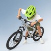 Rockbros TT-32004 „Shark“ vaikiškas dviračio šalmas su nuimamu antgaliu, M dydis (54-58) - Žalias