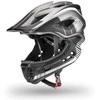 Rockbros TT-32SBTG-S children’s bicycle helmet with removable chinbar, dydis S – pilkos spalvos