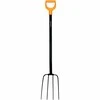 Fiskars Solid Metal komposto šakė apvaliais virbais