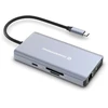 Carruzzo Conceptronic DONN20G knyginių kompiuterių dokas / jungčių replikatorius Vielinis USB 3.2 Gen 1 (3.1 Gen 1) Type-C Pilka