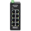 Šakotuvas Trendnet 8-PORT INDUSTRIAL FAST ETHERNE - DIN-RAIL MINI SWITCH