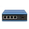 Šakotuvas „Digitus 4P Gigabit PoE“ komutatorius, nevaldomas, 1xSFP