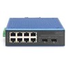 Šakotuvas Digitus DN-651147 tinklo komutatorius Ne-valdomas Fast Ethernet (10/100) Maitinimas per Eternetą (PoE) Juoda, Mėlyna