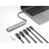 DLC DeLOCK 64232 knyginių kompiuterių dokas / jungčių replikatorius Vielinis USB 3.2 Gen 1 (3.1 Gen 1) Type-A + Type-C Pilka