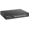 Šakotuvas DLI D-Link DGS-1100-18PV2 tinklo komutatorius Valdomas L2 Gigabit Ethernet (10/100/1000) Maitinimas per Eternetą (PoE) 1U Juoda