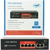 Šakotuvas POE komutatorius PNI SWPOE42, 4 POE 100 Mbps prievadai ir 2 UP Link 100 Mbps prievadai, 65W, AI Extend funkcija iki 250m, 4kV apsauga nuo žaibo