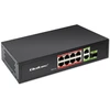 Šakotuvas Qoltec 52297 GREITO Ethernet PoE KOMUTATORIUS 8x RJ45 PoE 2x RJ45 Uplink 1x SFP | 120W | 1000 Mb