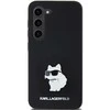 Originalus Karl Lagerfeld kietas silikoninis dėklas su metaliniu smeigtuku KLHCSA35SMHCNPK, skirtas Samsung Galaxy A35, juodas