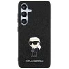 Karl Lagerfeld KLHCSA55GKNPSK A55 A556 juodos spalvos kietas dėklas Fixed Glitter Ikonik Logo Metal Pin