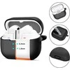 Samsung Galaxy Buds 3 / 3 Pro Tech-Protect silikoninis Hook dėklas ausinėms juodos spalvos