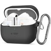 Samsung Galaxy Buds 3 / 3 Pro Tech-Protect silikoninis Hook dėklas ausinėms juodos spalvos