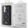 Guess GUHCS23FEPSQSQSK S23 FE S711 juodos spalvos kietas dėklas Quilted Metal Logo