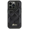 Guess GUHCS23FEPSQSQSK S23 FE S711 juodos spalvos kietas dėklas Quilted Metal Logo