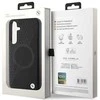 Samsung Galaxy S24 BMW Dėklas Signature odinis Half Textured &amp; Circle MagSafe (BMHMS24S23RTPK) juodos spalvos