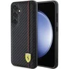Ferrari FEHCS24MN3DUR S24+ S926 juodos spalvos kietas dėklas Carbon Printed Line