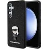 Dėklas Karl Lagerfeld Fixed Glitter Ikonik Logo Metal Pin - Samsung Galaxy S24+ Case juodas