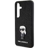 Dėklas Karl Lagerfeld Fixed Glitter Ikonik Logo Metal Pin - Samsung Galaxy S24+ Case juodas