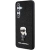 Dėklas Karl Lagerfeld Fixed Glitter Ikonik Logo Metal Pin - Samsung Galaxy S24+ Case juodas