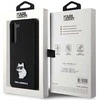 Samsung Galaxy S24 Plus Karl Lagerfeld silikoninis dėklas Choupette Metal Pin (KLHCS24MSMHCNPK) juodos spalvos