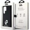 Samsung Galaxy S24 Ultra Karl Lagerfeld silikoninis dėklas Karl&Choupette Metal Pin (KLHCS24LSMHKCNPK) juodos spalvos