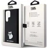 Karl Lagerfeld KLHCS24LSMHCNPK S24 Ultra S928 juodos spalvos kietas dėklas Silicone Choupette Metal Pin