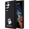 Karl Lagerfeld KLHCS24LSMHCNPK S24 Ultra S928 juodos spalvos kietas dėklas Silicone Choupette Metal Pin