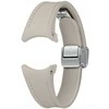 SHR93SAE D-Buckle hibridinė ekologiška odinė juosta 20 mm (plona, S/M), skirta Samsung Galaxy Watch6 / Watch5, Etoupe (Etoupe)
