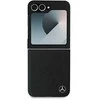 Samsung Galaxy Z Flip6 Karl Lagerfeld Leather Wood Imitation MagSafe (MEHMZF623RBGVK) dėklas telefonui juodos spalvos