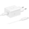 Samsung T4511 PD 45W laidinis įkroviklis su USB-C/USB-C 5A kabeliu baltos spalvos