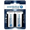 Šarminės baterijos everActive Pro Alkaline LR20 D – lizdinė plokštelė 2 vnt.