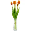 Saska Garden oranžinių tulpių puokštė, 39 cm