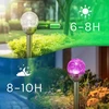 Saska Garden Saulės energijos stiklinis RGB šviestuvas