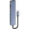 Savio AK-82 interface hub USB Type-C 5000 Mbit/s Juodas