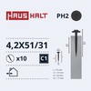 Savisriegiai Haushalt, DIN 14566, 4,2 x 51/31 mm, 10 vnt.