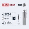 Savisriegiai Haushalt, DIN 14566, 4,2 x 50 mm, 10 vnt.