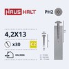 Savisriegiai Haushalt, DIN 14566, 4,2 x 13 mm, 30 vnt.