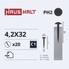 Savisriegiai Haushalt, DIN 14566, 4,2 x 32 mm, 20 vnt.