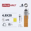 Savisriegiai Haushalt, DIN 7504K, 4,8 x 20 mm, 15 vnt.