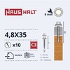 Savisriegiai Haushalt, DIN 7504K, 4,8 x 35 mm, 10 vnt.