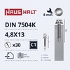 Grąžtas Savisriegiai Haushalt, DIN 7504K, 4,8 x 13 mm, 30 vnt.