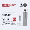 Savisriegiai Haushalt, DIN 7504K, 4,8 x 19 mm, 15 vnt.