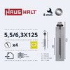 Savisriegiai Haushalt, DIN 7504K, 5,5/6,3 x 125 mm, 4 vnt.