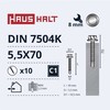 Grąžtas Savisriegiai Haushalt, DIN 7504K, 5,5 x 70 mm, 10 vnt.
