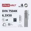 Grąžtas Savisriegiai Haushalt, DIN 7504K, 6,3 x 50 mm, 8 vnt.