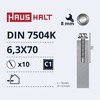 Savisriegiai Haushalt, DIN 7504K, 6.3 x 70 mm, 10 vnt.