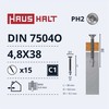 Savisriegiai Haushalt, DIN 7504O, 4,8 x 38 mm, 15 vnt.